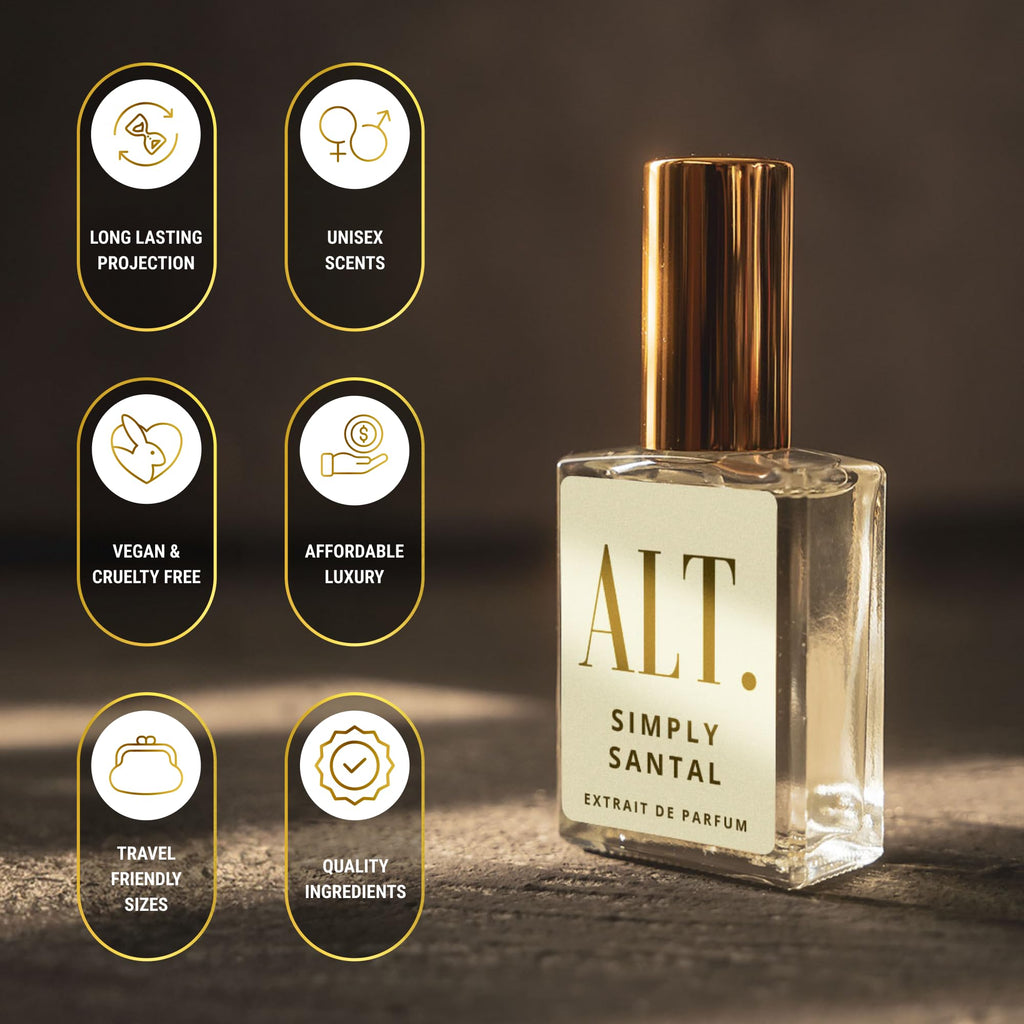 ALT. FRAGRANCES Simply Santal Extrait de Parfum – Unisex Perfume Inspired by Santal 33, 60ml
