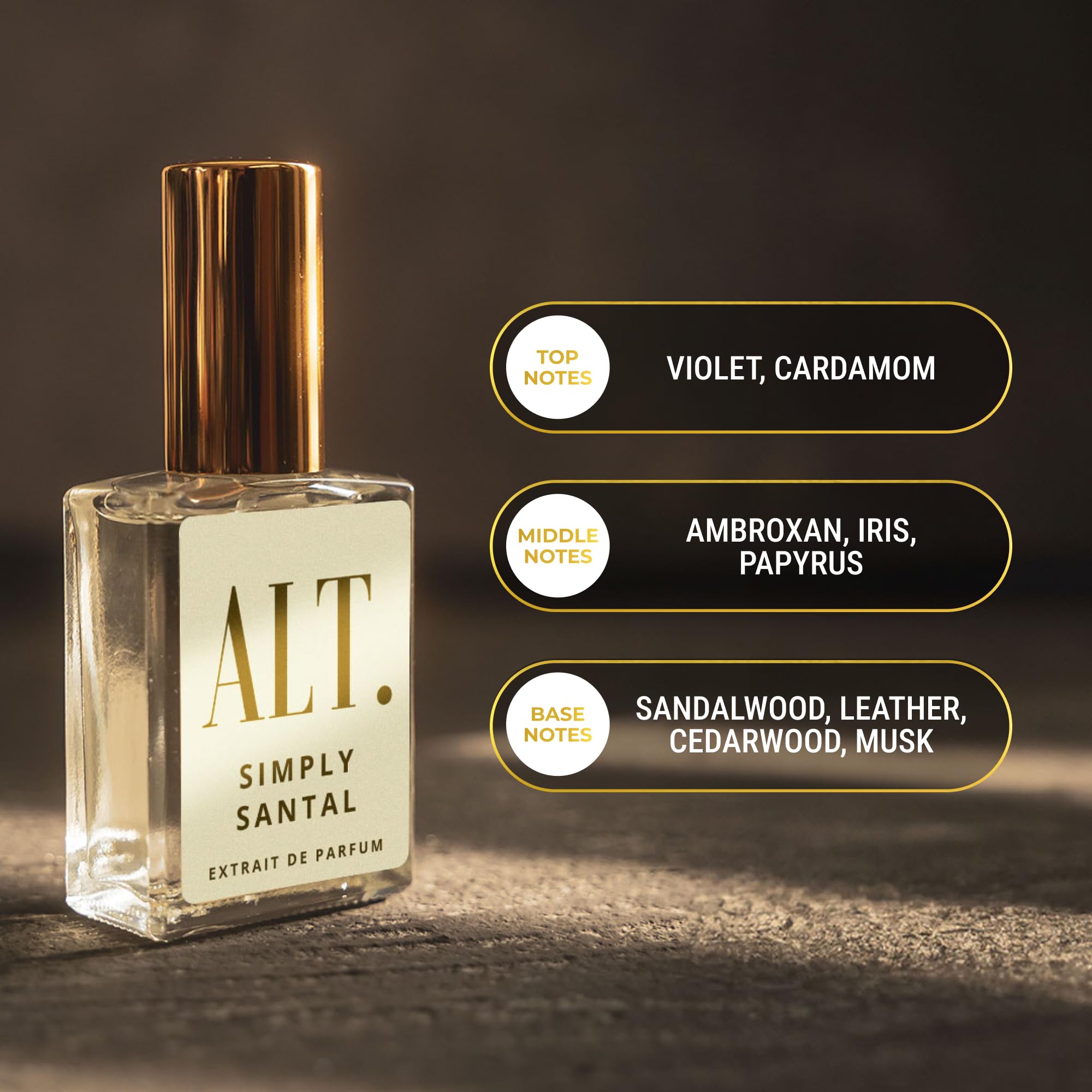 ALT. FRAGRANCES Simply Santal Extrait de Parfum – Unisex Perfume Inspired by Santal 33, 60ml