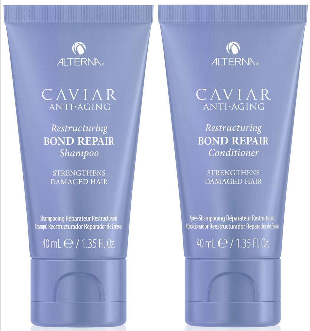 Alterna Caviar Anti-Aging Bond Repair Shampoo & Conditioner – 1.35 Fl Oz (Pack of 2)