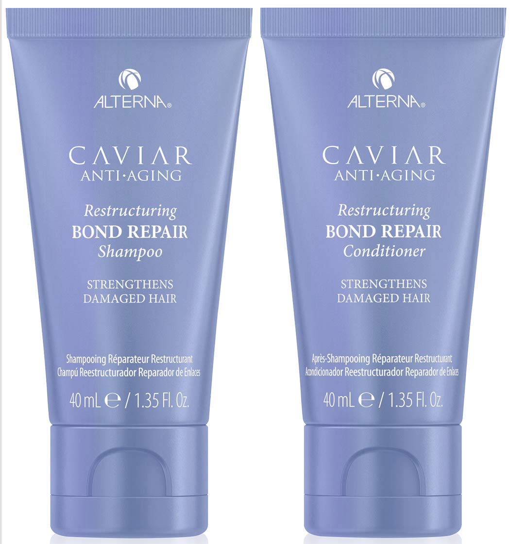 Alterna Caviar Anti-Aging Bond Repair Shampoo & Conditioner – 1.35 Fl Oz (Pack of 2)