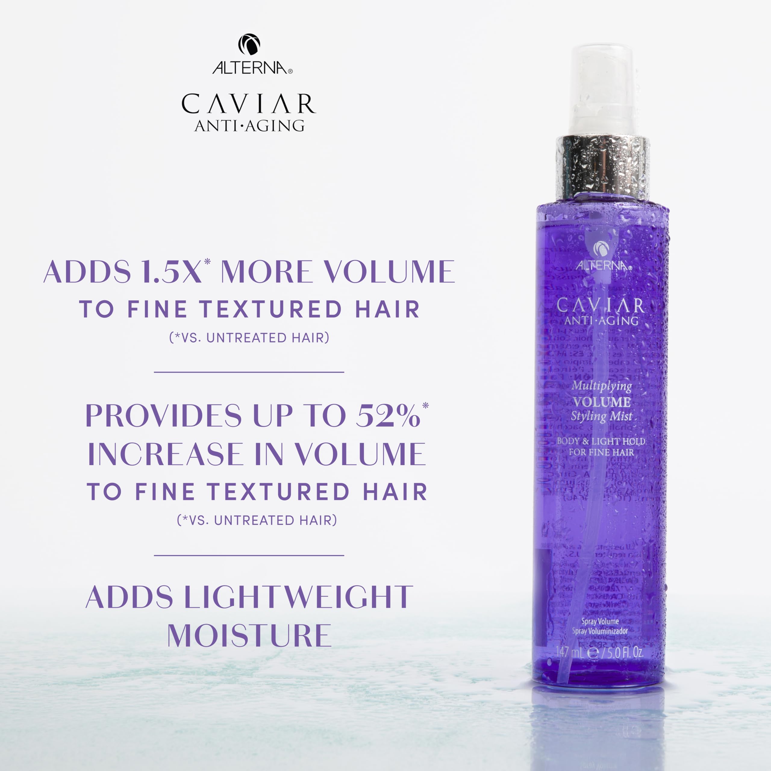 Alterna Caviar Anti-Aging Multiplying Volume Styling Mist, 5 fl oz – Instant Root-to-Tip Volume