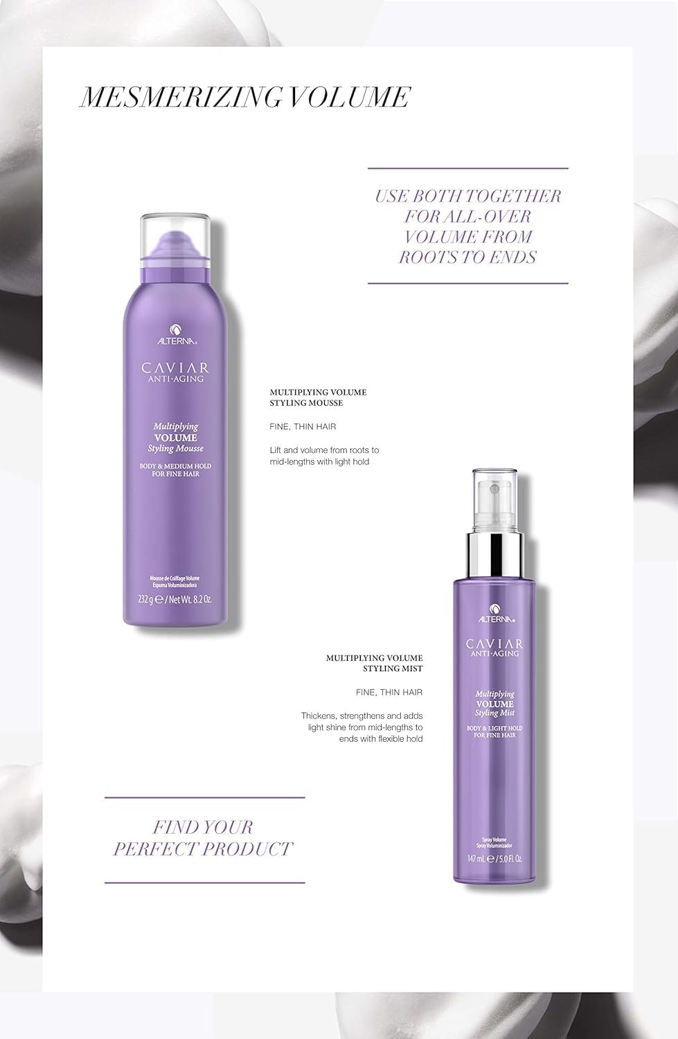Alterna Caviar Anti-Aging Multiplying Volume Styling Mist, 5 fl oz – Instant Root-to-Tip Volume