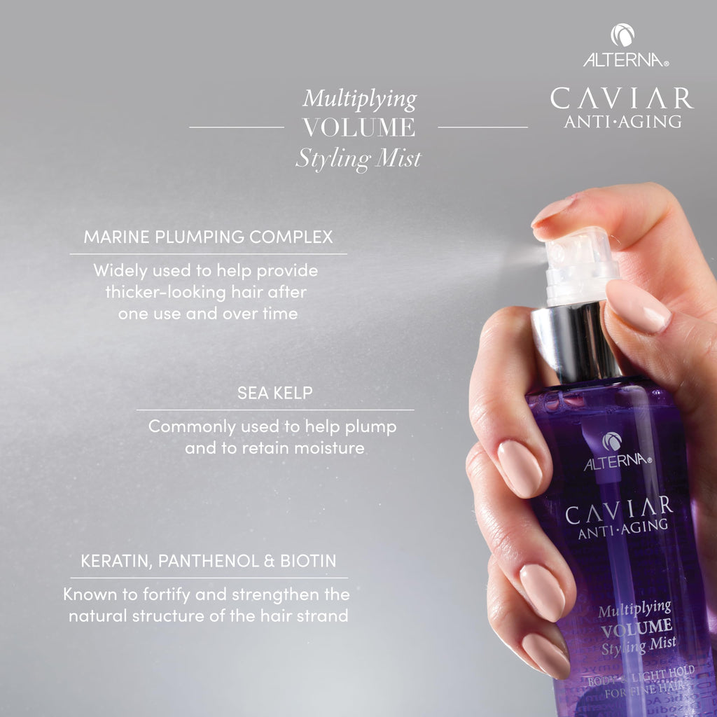 Alterna Caviar Anti-Aging Multiplying Volume Styling Mist, 5 fl oz – Instant Root-to-Tip Volume