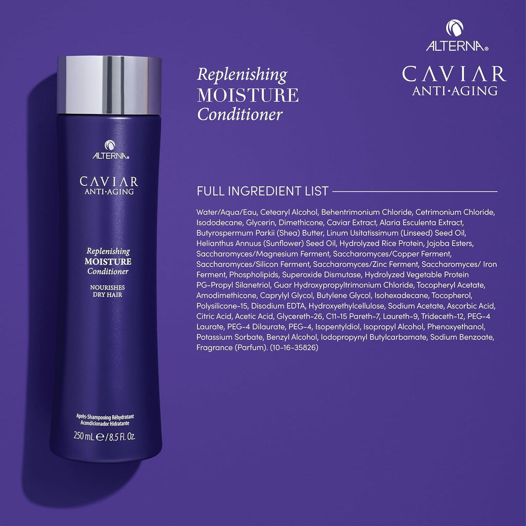 Alterna Caviar Anti-Aging Replenishing Moisture Shampoo & Conditioner Set | Sulfate Free Color Protection