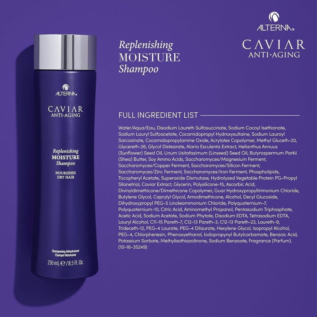 Alterna Caviar Anti-Aging Replenishing Moisture Shampoo & Conditioner Set | Sulfate Free Color Protection