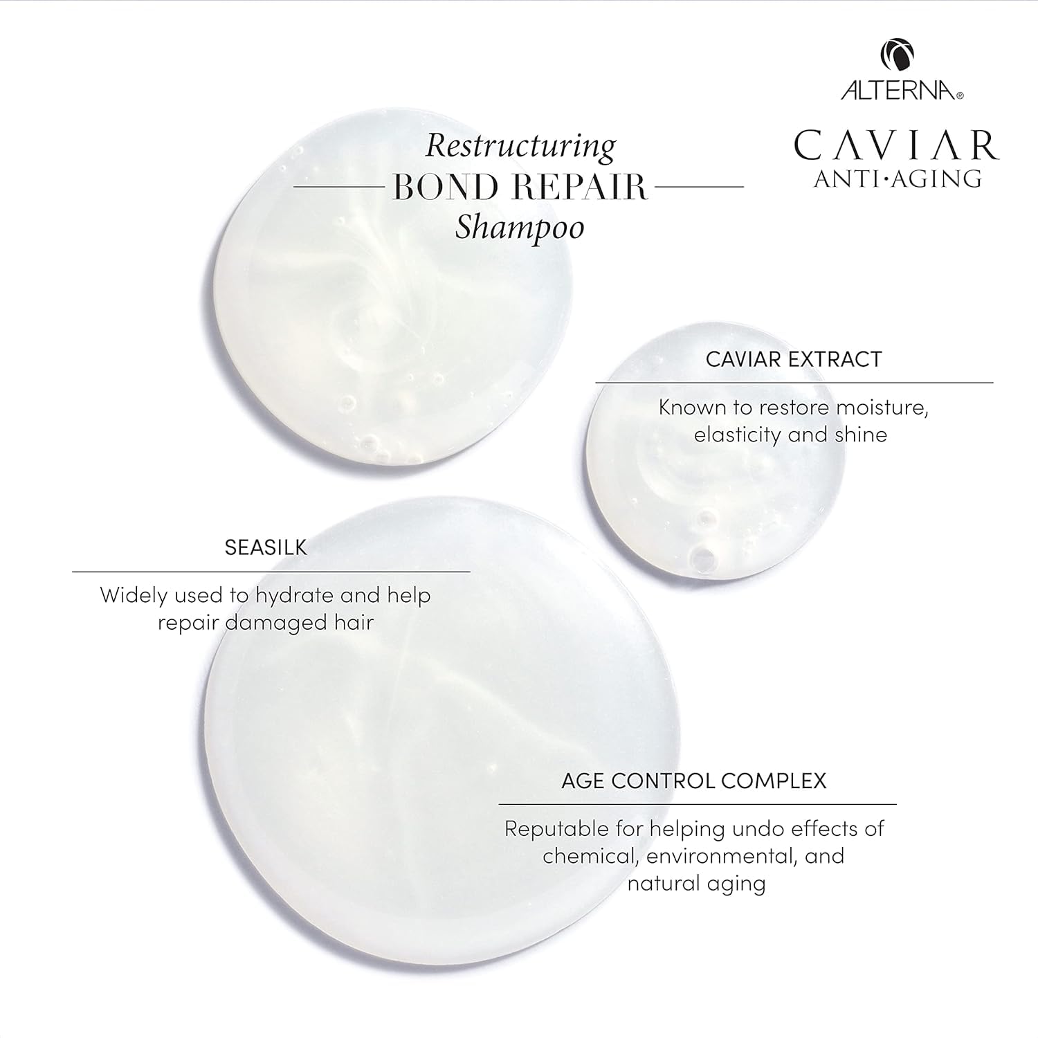 Alterna CAVIAR Bond Repair Shampoo & Conditioner Bundle – Anti-Aging, Sulfate-Free, 16.5 oz