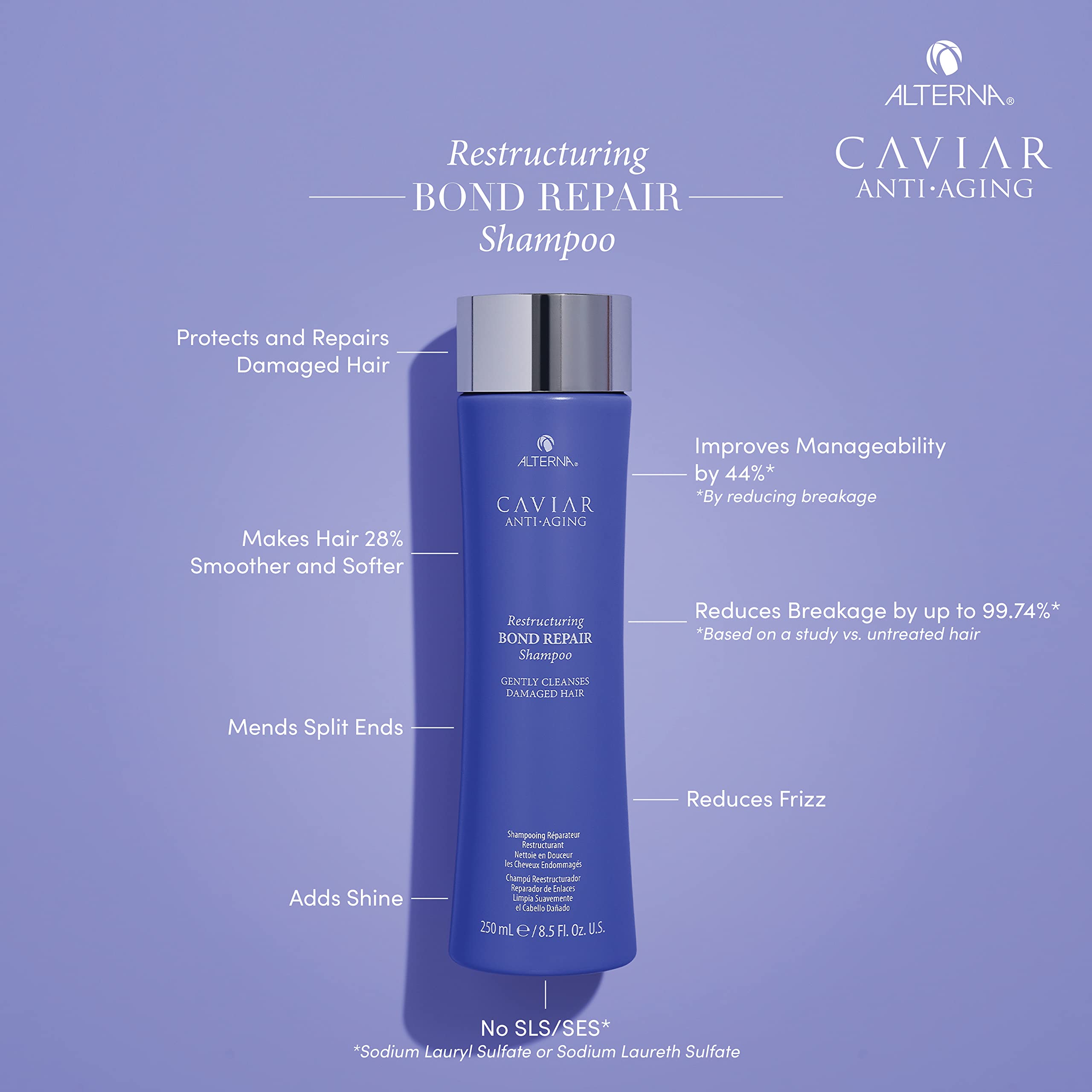 Alterna Caviar Bond Repair Shampoo & Conditioner Set – 8.5 oz Each (Pack of 2)