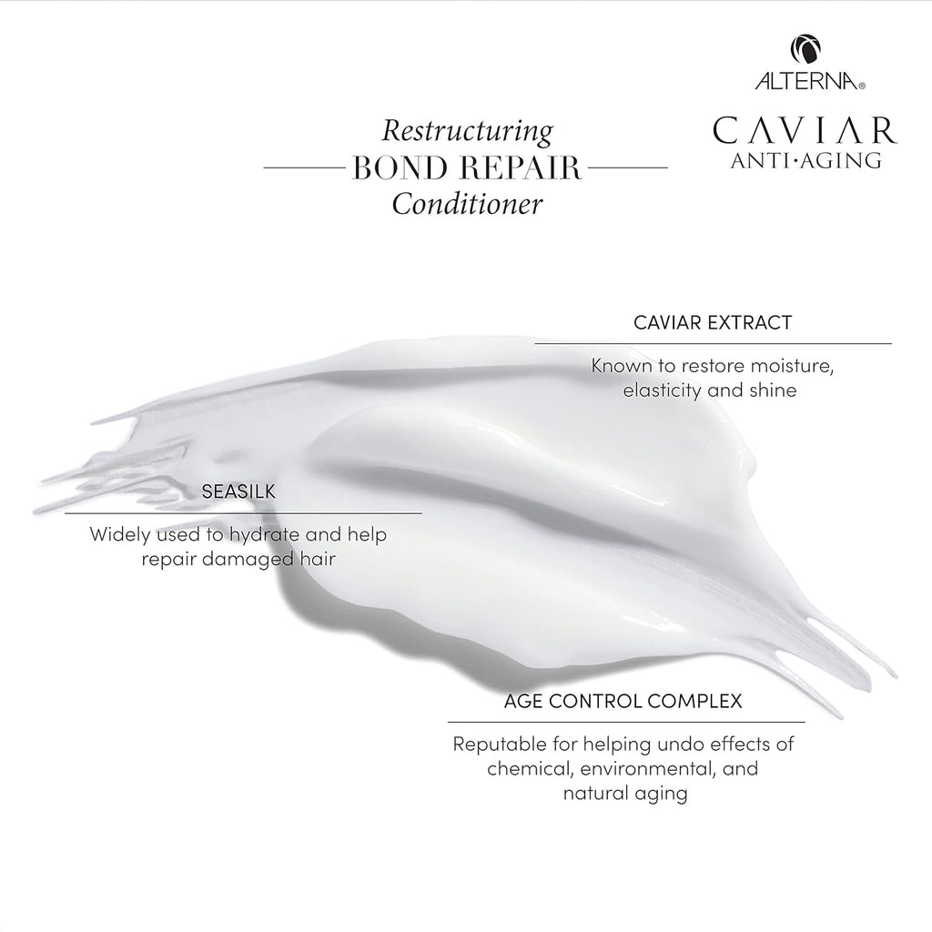 Alterna CAVIAR Bond Repair Shampoo & Conditioner Bundle – Anti-Aging, Sulfate-Free, 16.5 oz