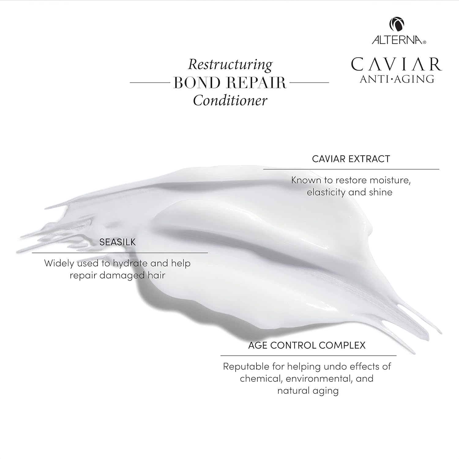 Alterna CAVIAR Bond Repair Shampoo & Conditioner Bundle – Anti-Aging, Sulfate-Free, 16.5 oz