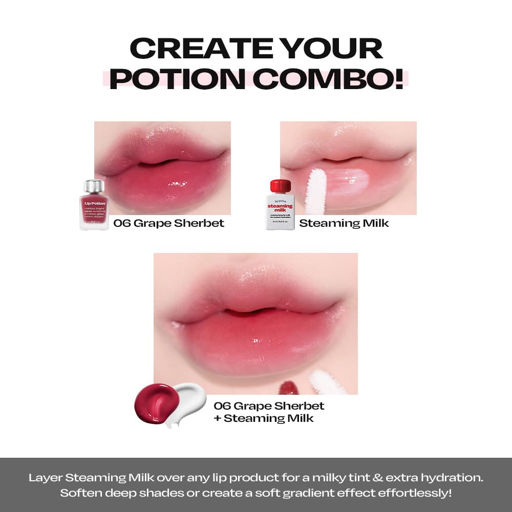 Alternativestereo Lip Potion Aqua Glow No.3 Sugar Rose – Hydrating, Non-Sticky Lip Gloss 0.3 oz