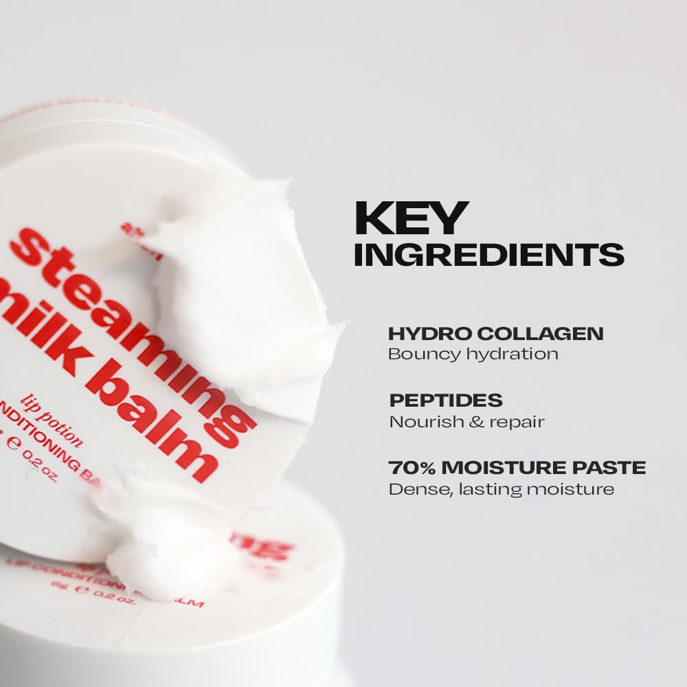 Alternativestereo Lip Potion Steaming Milk Balm – Overnight Lip Mask with Peptides & Collagen (6g)
