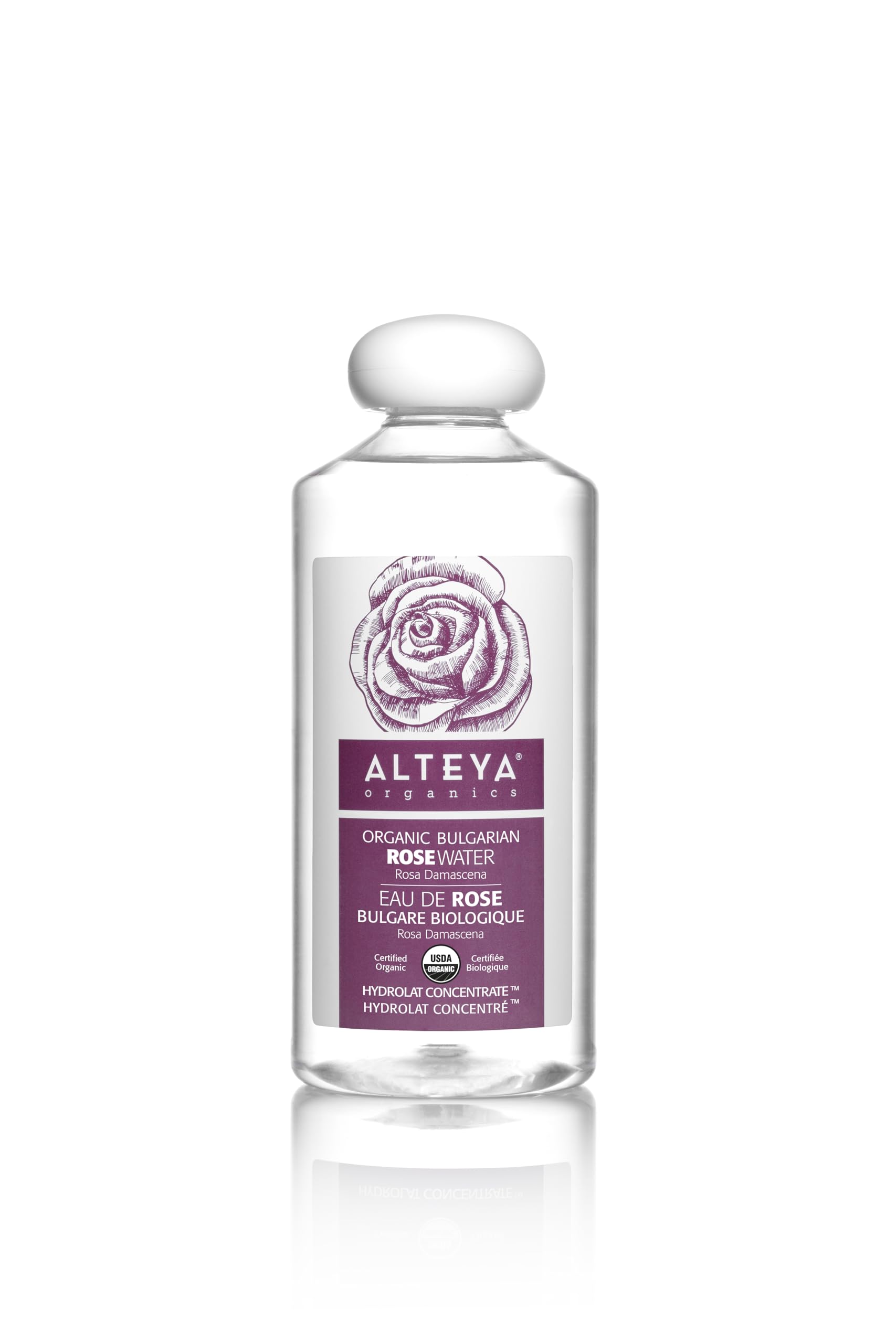 Alteya Organics Rose Water Toner 17oz | USDA Organic Bulgarian Rosa Damascena Hydrosol
