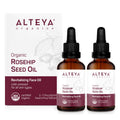 Alteya Organics Rosehip Seed Oil – USDA Organic Face Oil, 2x1.7 Fl Oz with Pipette
