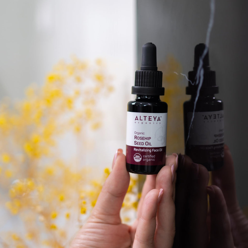 Alteya Organics Rosehip Seed Oil – USDA Organic Face Oil, 2x1.7 Fl Oz with Pipette