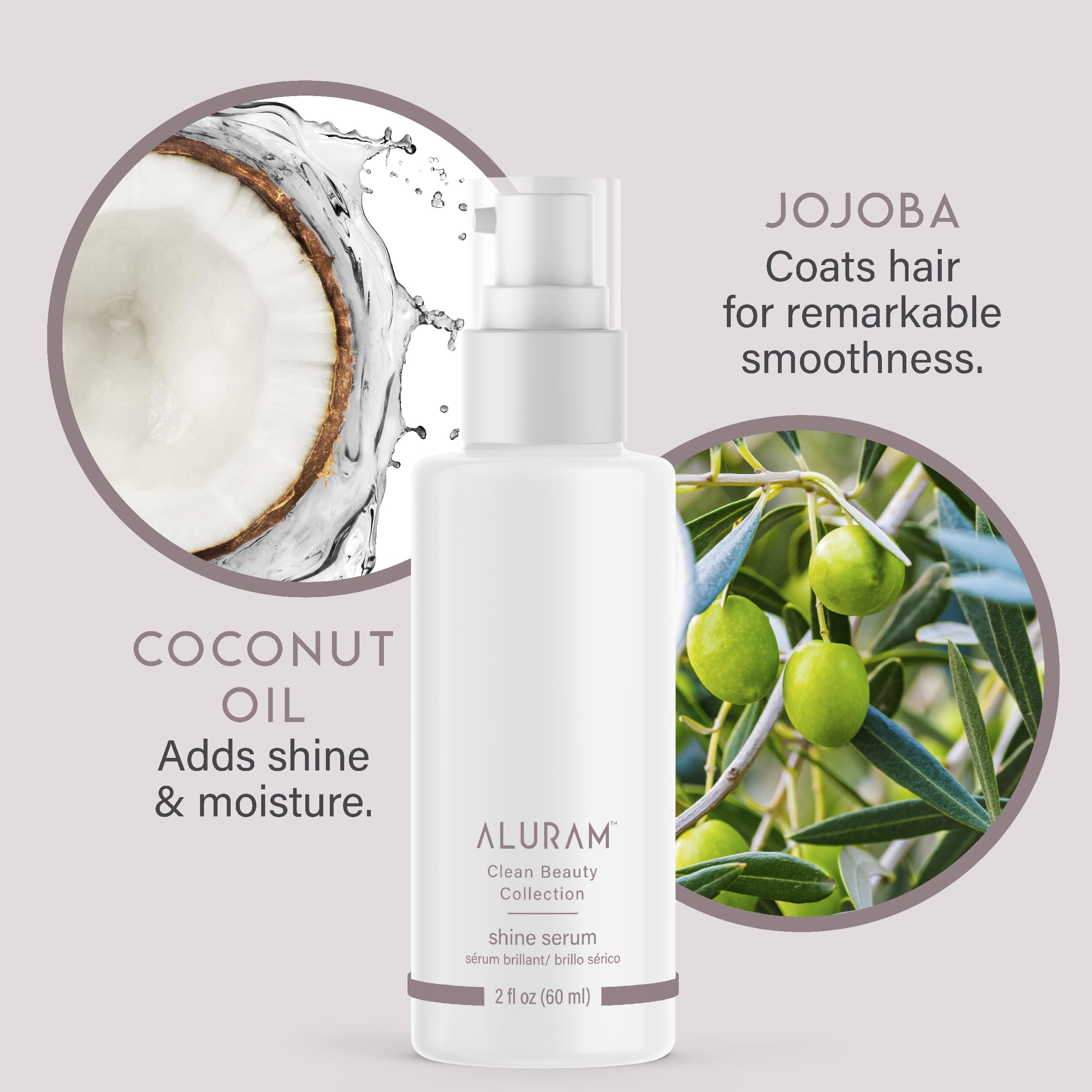 ALURAM Coconut Water Shine Serum – Frizz Elimination & Radiant Gloss for All Hair Types | 2 fl oz