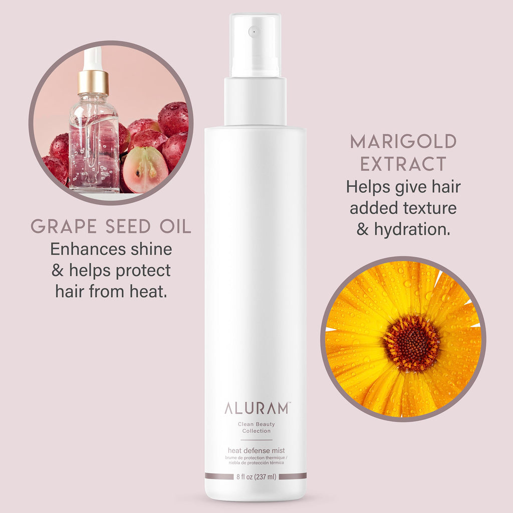 ALURAM Heat Defense Mist - Lightweight Thermal Protectant for All Hair Types (8 Fl Oz)