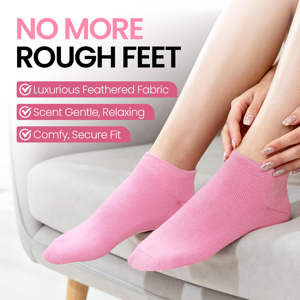 ALUROICE Silicone Moisturizing Socks with Foot Cream – 2-in-1 Dry Feet Care