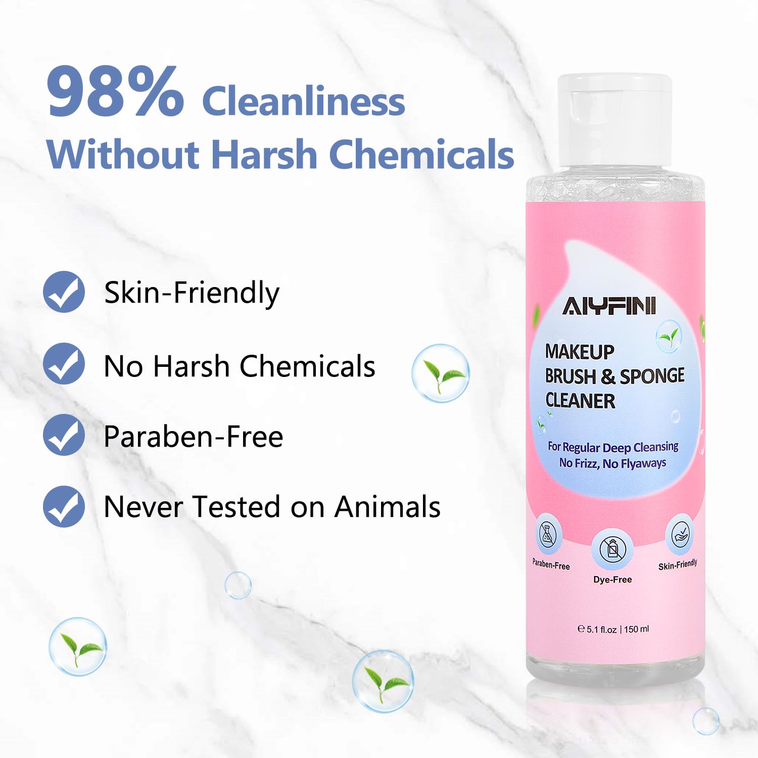 Alyfini Makeup Brush Cleaner Solution & Scrub Basin - 10.2 Fl Oz