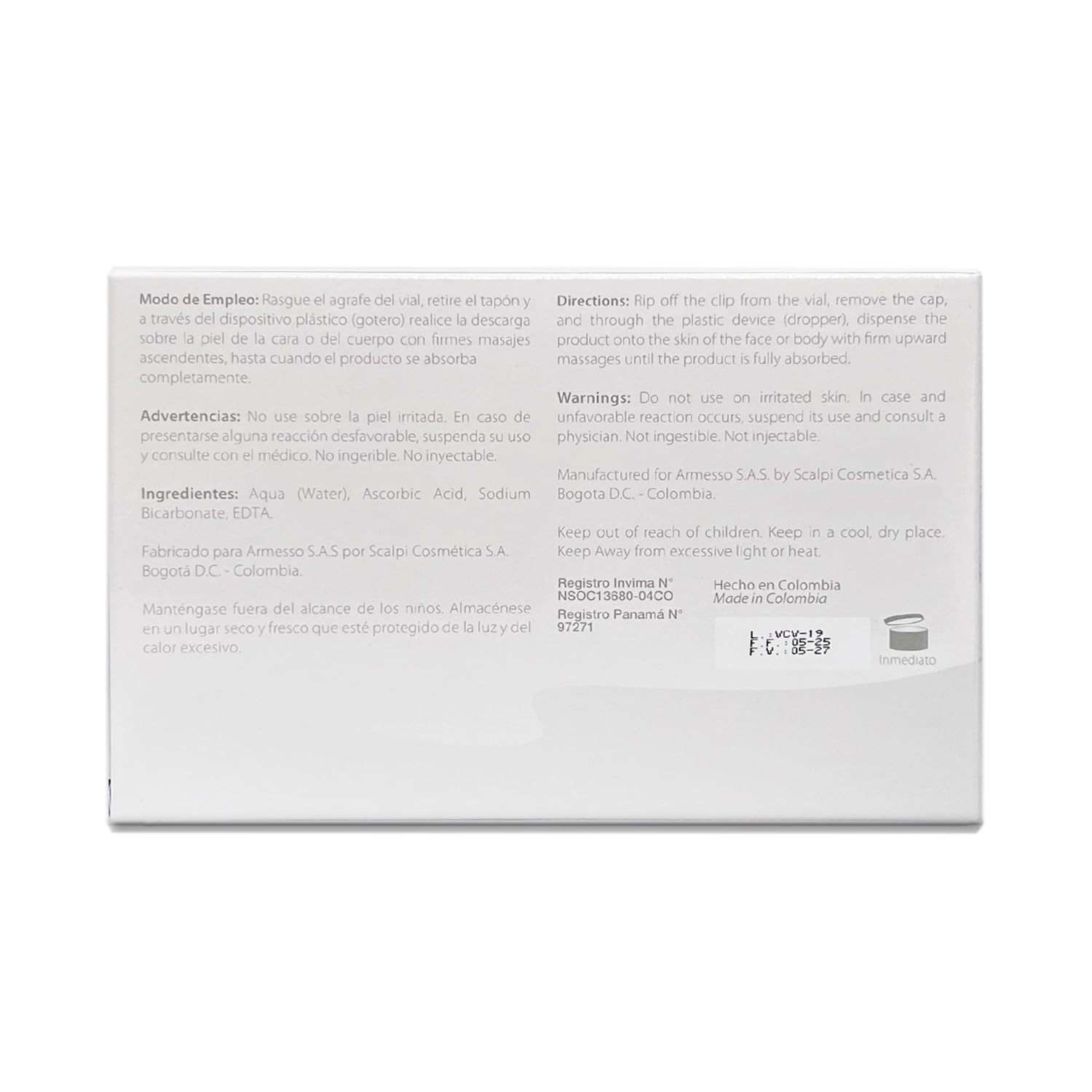 AM Armesso Vitamin C 20% Serum – Brightening & Antioxidant, 5x10ml (Professional Use Only)