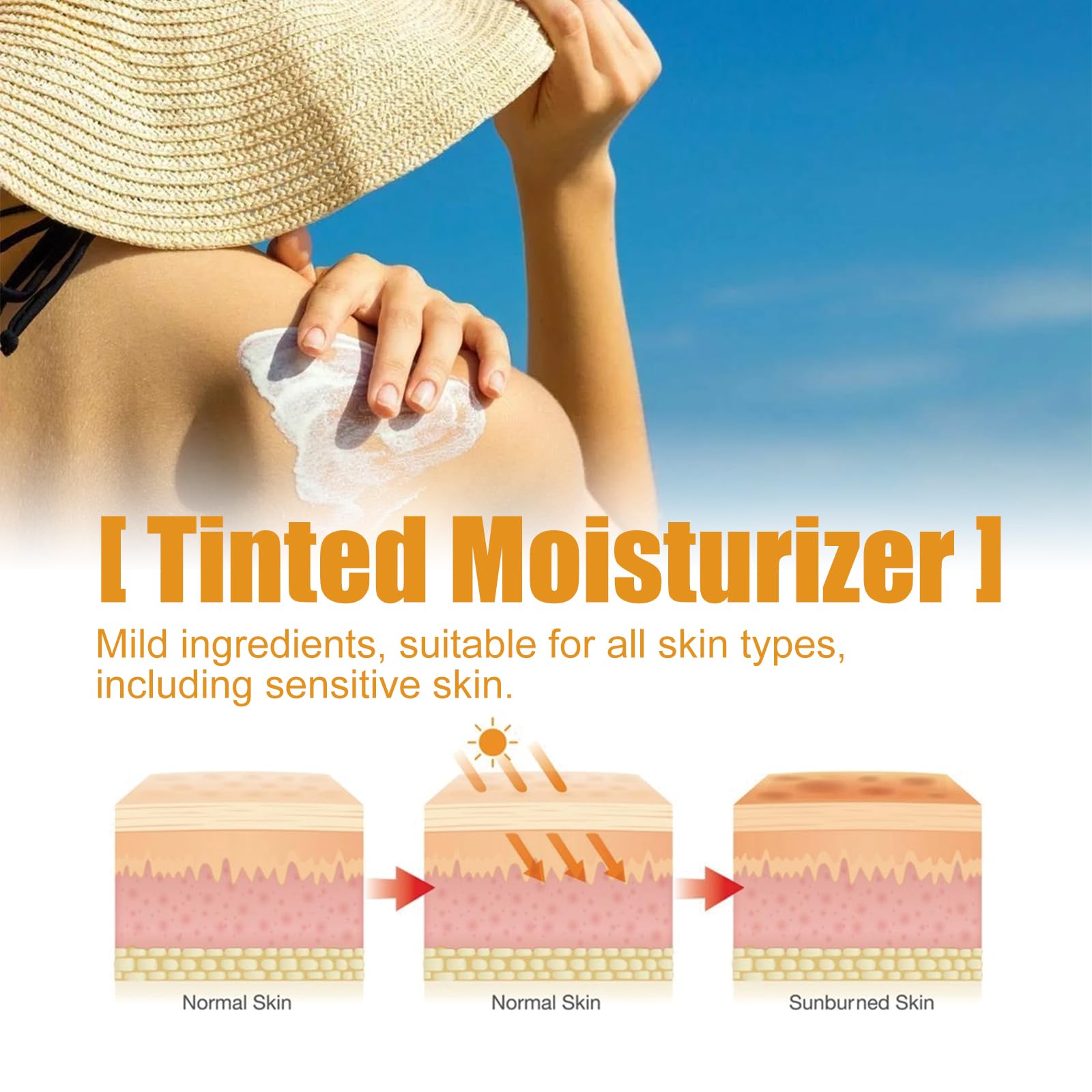 AMALIA Universal Tinted Moisturizer SPF 50+ PA+++ | Anti-Aging Foundation Cream 1.69 fl oz