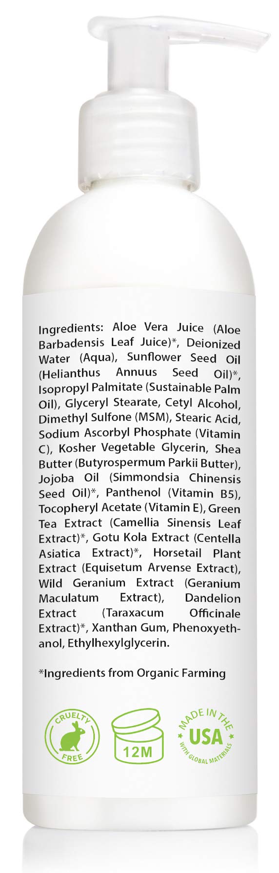 Amara Beauty Vitamin C Face & Body Lotion 15% | Shea Butter & Jojoba Oil | 8 oz (Pack of 2)