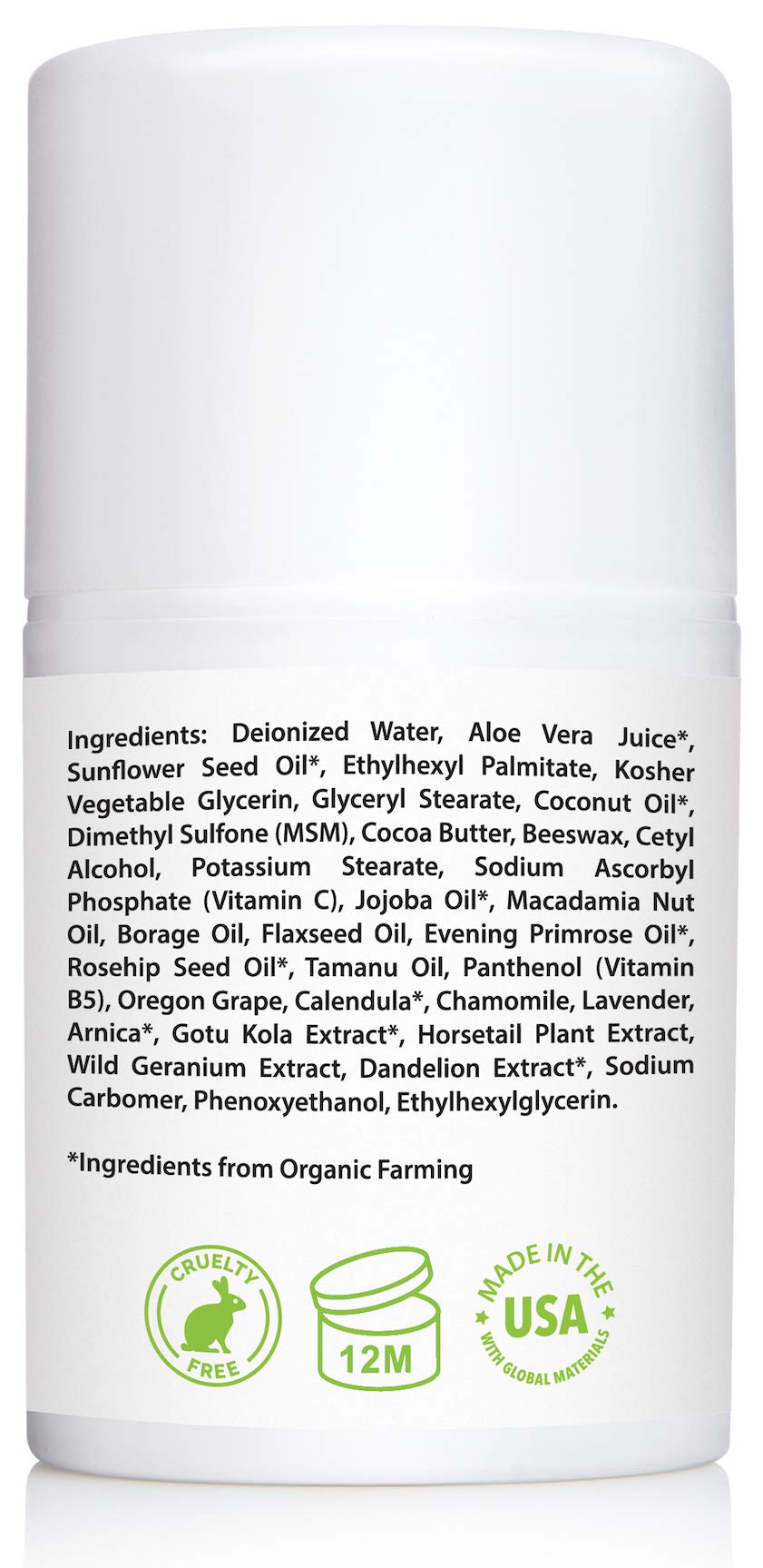 Amara Beauty Vitamin C Cream for Face with Coconut Oil, Cocoa Butter & Jojoba Oil – Pack of 2