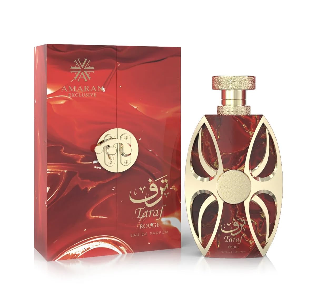 AMARAN PARFUMS Taraf Rouge Eau de Parfum – Unisex Arabian Fragrance, Dubai Crafted, 3.4 oz
