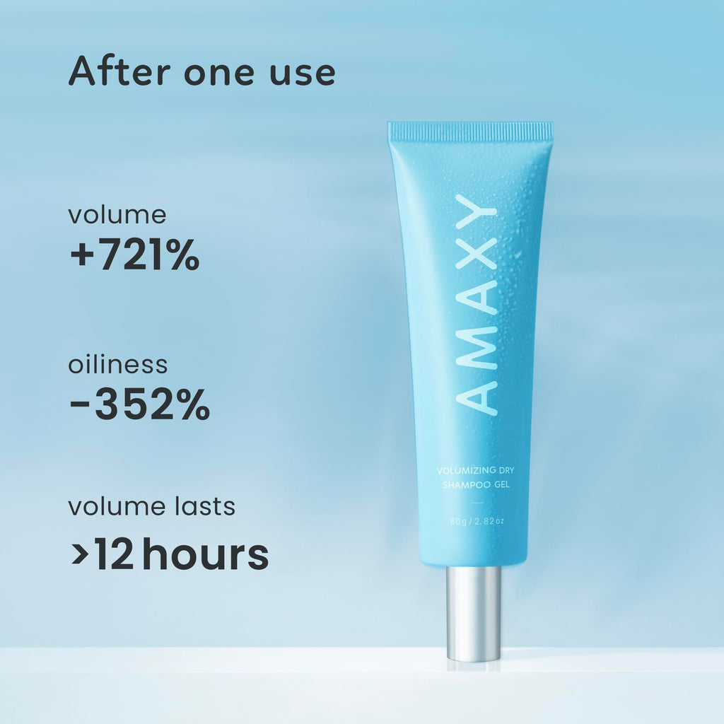 AMAXY Wet Dry Shampoo Gel | Instant Freshness, Volume & Oil Absorption, Non-Aerosol, Powder-Free
