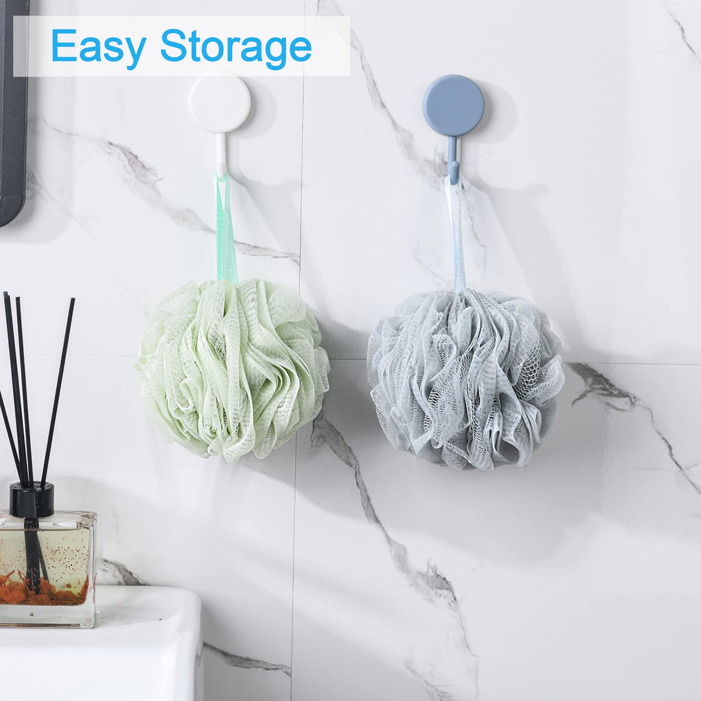 AmazerBath Loofah Sponge 75g/ea – Exfoliating Bath Scrubber, Large 5.9-inch, Set of 4 Neutral Colors