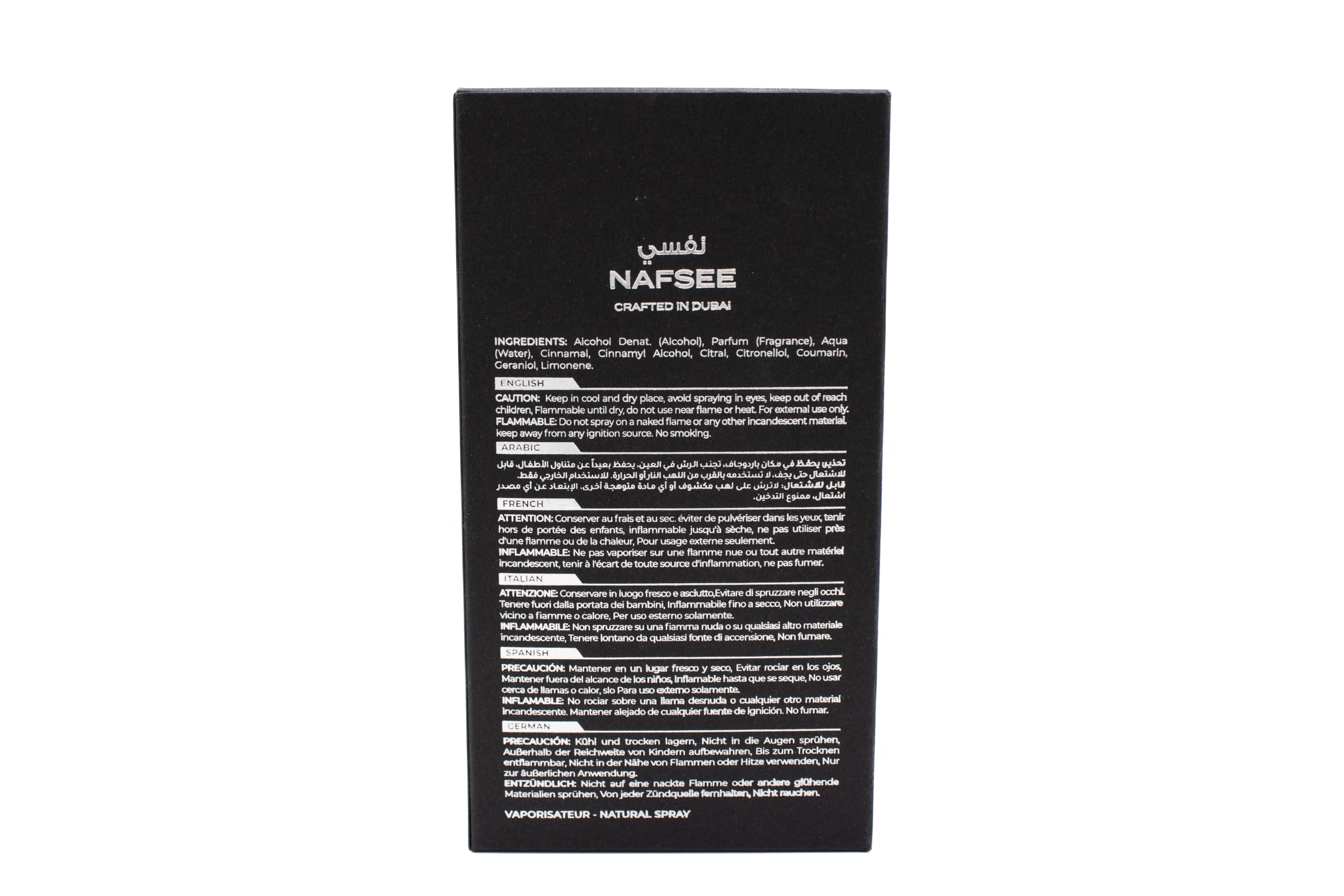 Amazing Creation Nafsee Eau de Parfum for Men – Woody Floral Aromatic 100ml