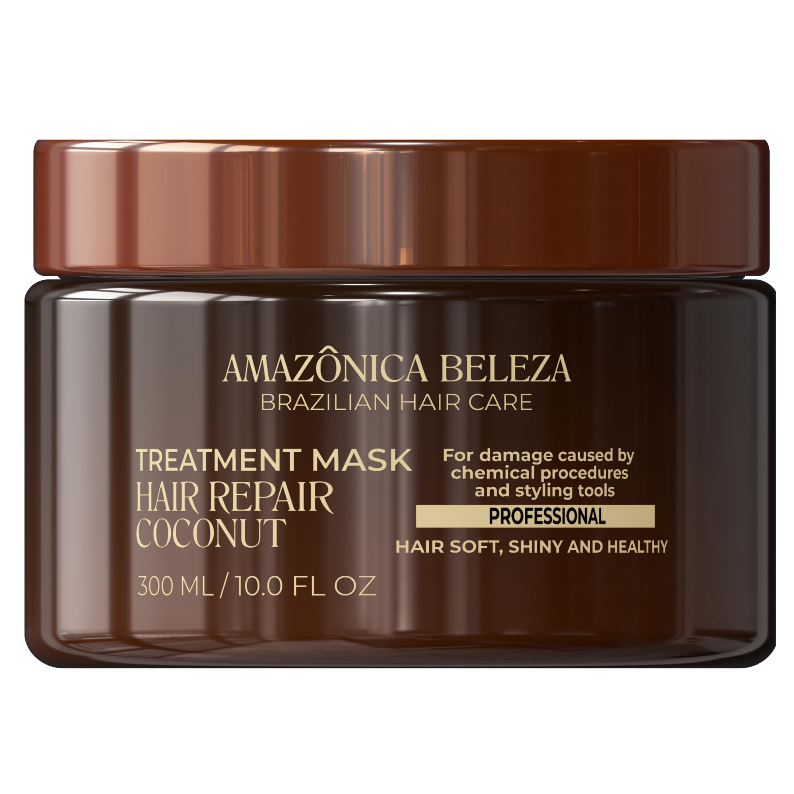 AMAZÓNICA BELEZA AMABELLE Coconut Hair Mask – Repairs Damaged Hair (10 oz) | Professional Line