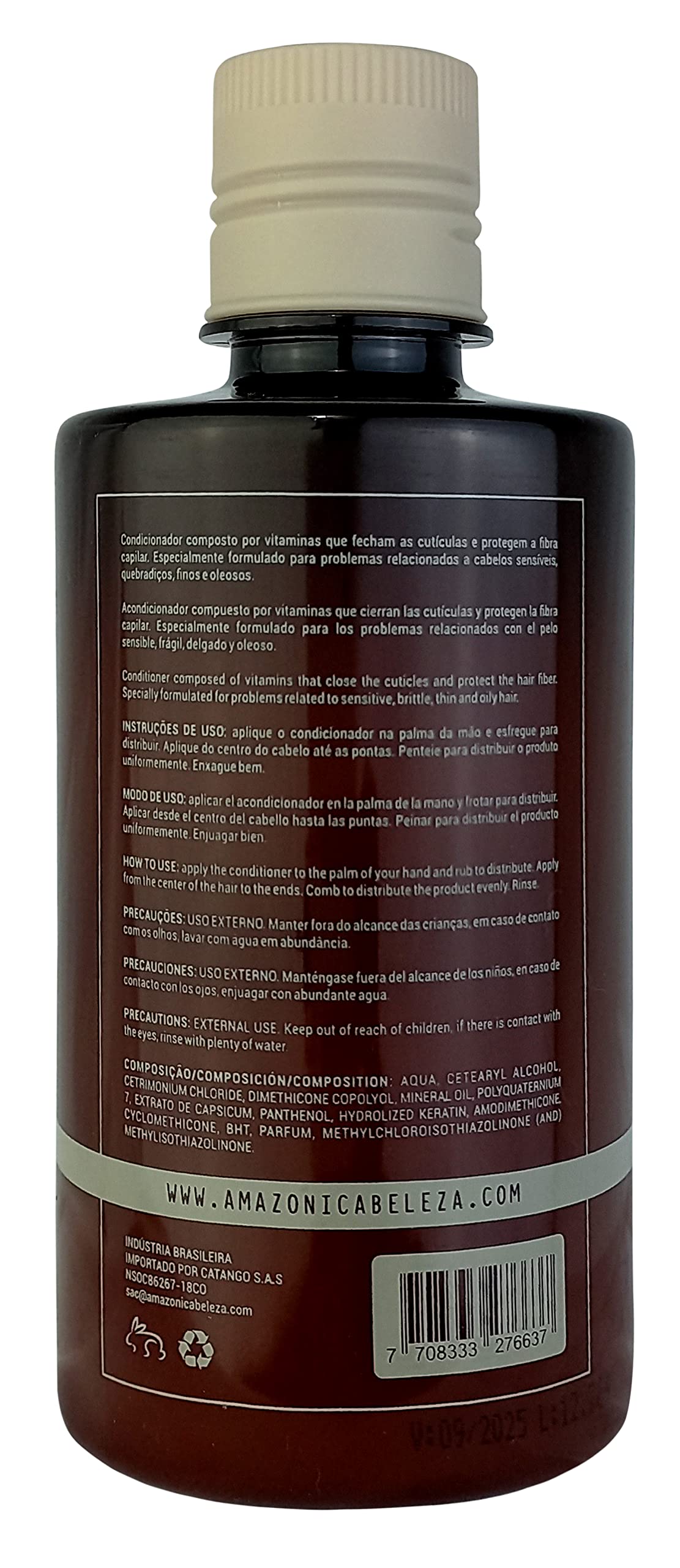 Amazonica Beleza Amabelle Hair Therapy Conditioner – Anti-Oiliness & Hair Loss Support (10 oz)