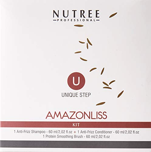 Amazonliss One-Step Brazilian Keratin Treatment + Smoothing Brush Kit (2.02 fl oz)