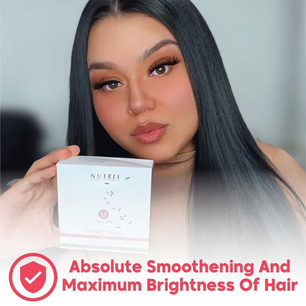 Amazonliss One-Step Brazilian Keratin Treatment + Smoothing Brush Kit (2.02 fl oz)