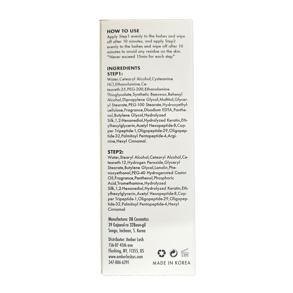 Amber Lash Curlerful 2-Step Brow Lamination Kit Step 1 & Step 2 20 ml Each for Lashes & Brows
