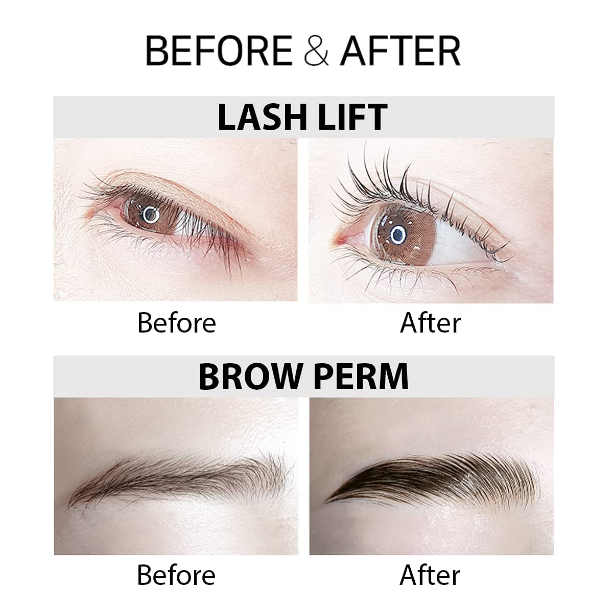 Amber Lash Curlerful 2-Step Brow Lamination Kit Step 1 & Step 2 20 ml Each for Lashes & Brows