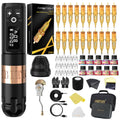 Ambition Soldier Wireless Tattoo Kit – Complete Rotary Pen, 20 Glory Cartridges, Practice Skin