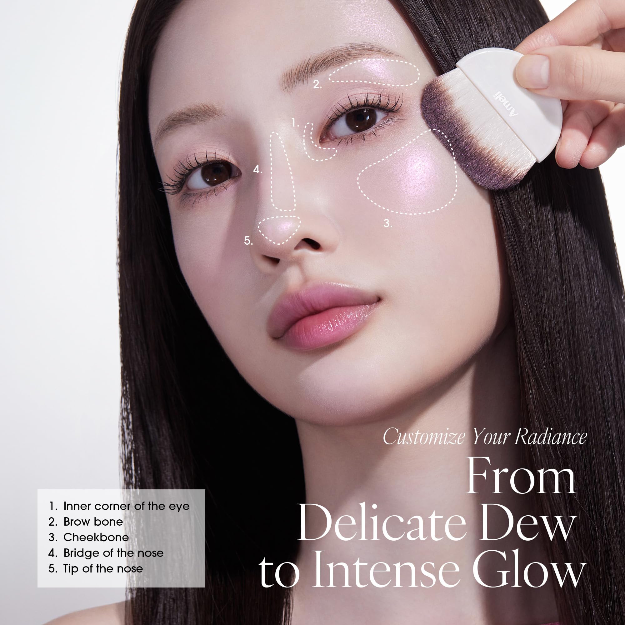 AmeliSeoul NEONLIGHTER 431 Opaline Pink Highlighter — Glassy Glow & Color-Shift Beam