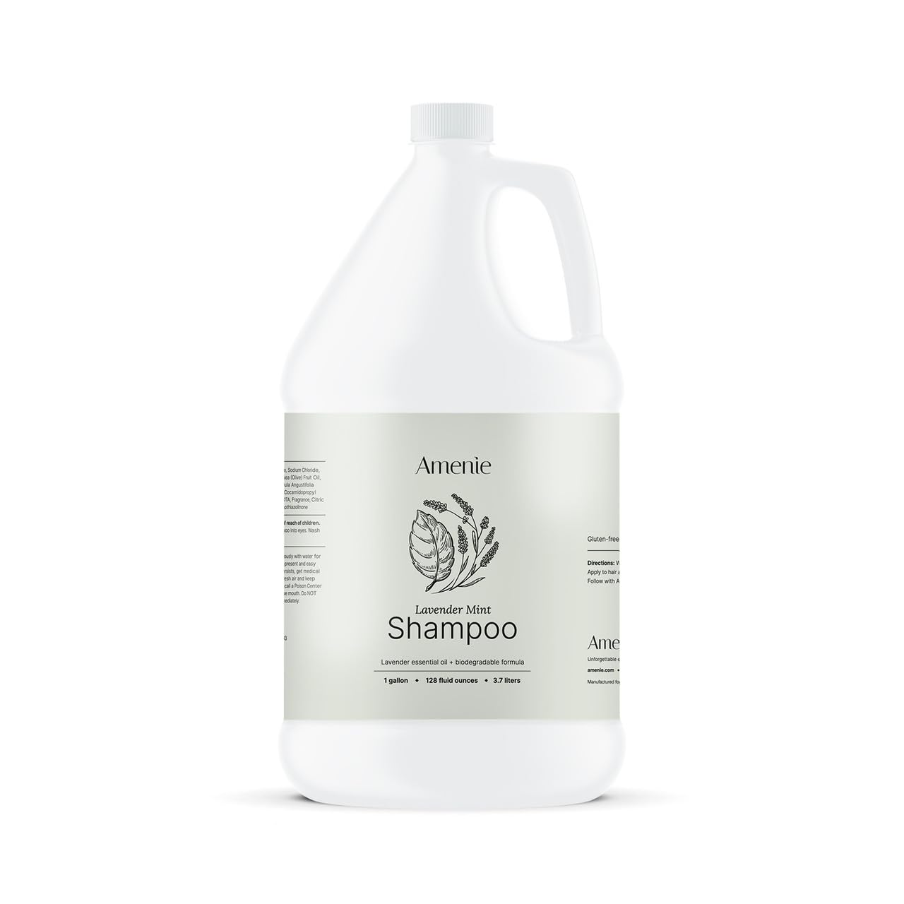 Amenie Lavender Mint Shampoo - 4 Gallon Case | Vegan & Paraben-Free