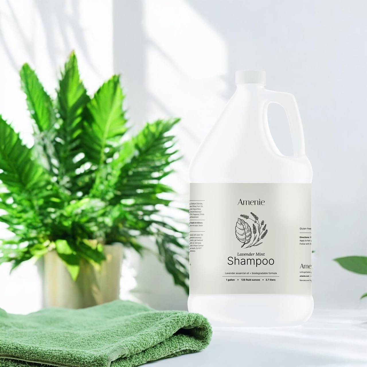 Amenie Lavender Mint Shampoo - 4 Gallon Case | Vegan & Paraben-Free