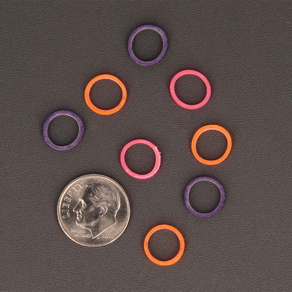 American Orthodontics Elastics Wildlife Panda – Neon Assorted Medium 5/16 inch, 75 Packs/Box, 7,500 Total, USA Made