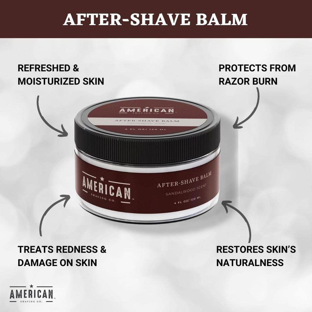 American Shaving Co. After Shave Balm – Sandalwood Scent, 4 oz