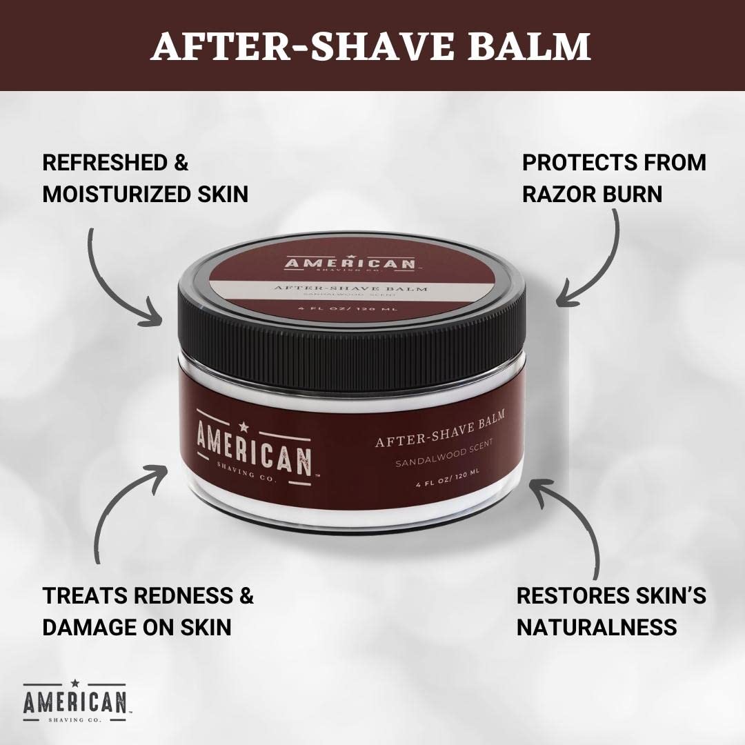 American Shaving Co. After Shave Balm – Sandalwood Scent, 4 oz