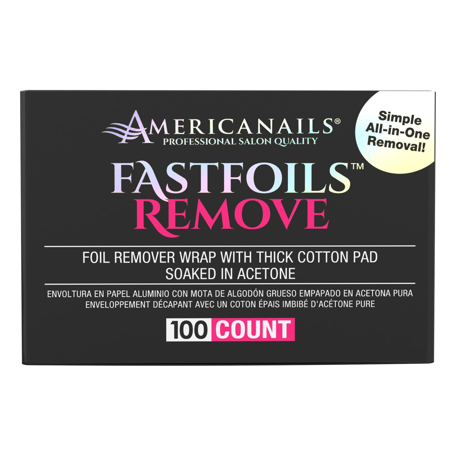 Americanails FastFoils 100 ct – One Step Gel Polish Foil Remover Wraps