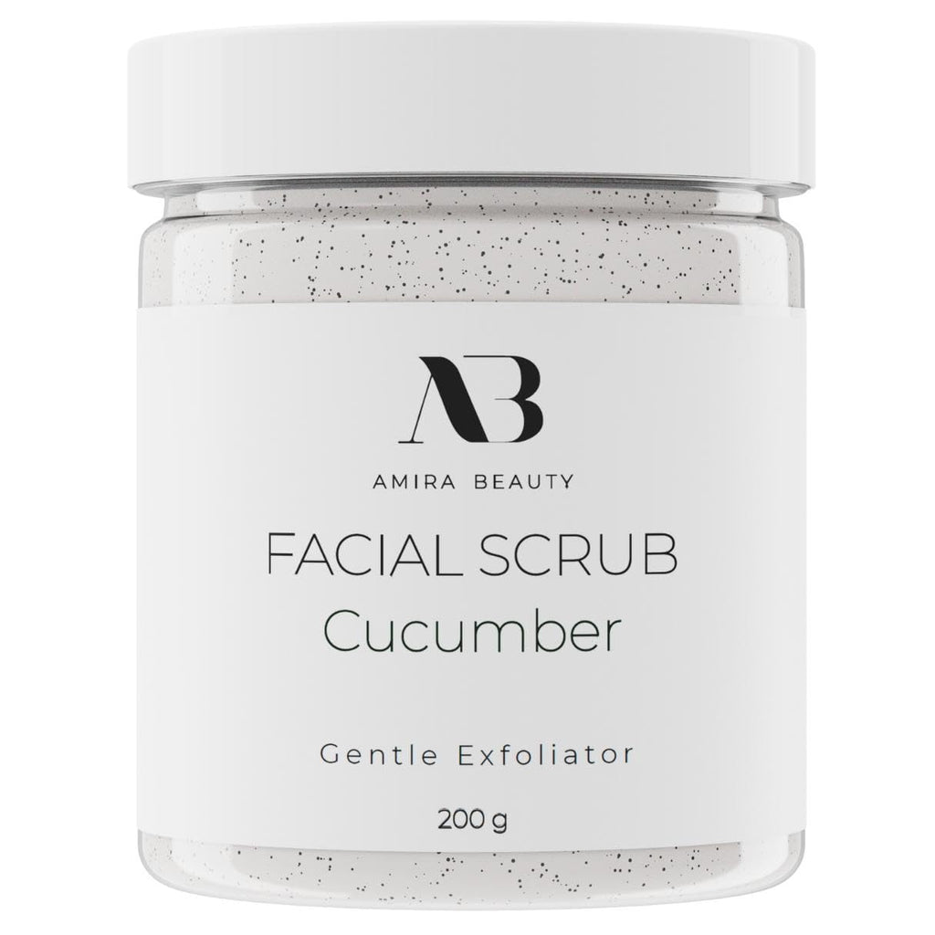 Amira Beauty Cucumber Facial Scrub Exfoliator – Gentle, Hydrating, All Skin Types