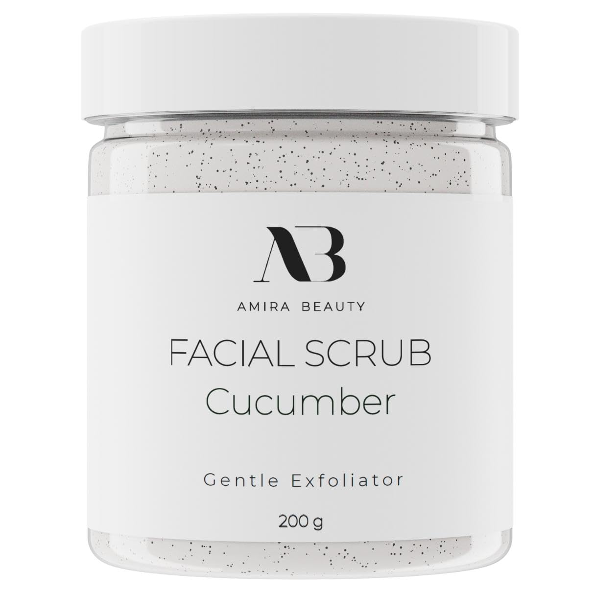 Amira Beauty Cucumber Facial Scrub Exfoliator – Gentle, Hydrating, All Skin Types