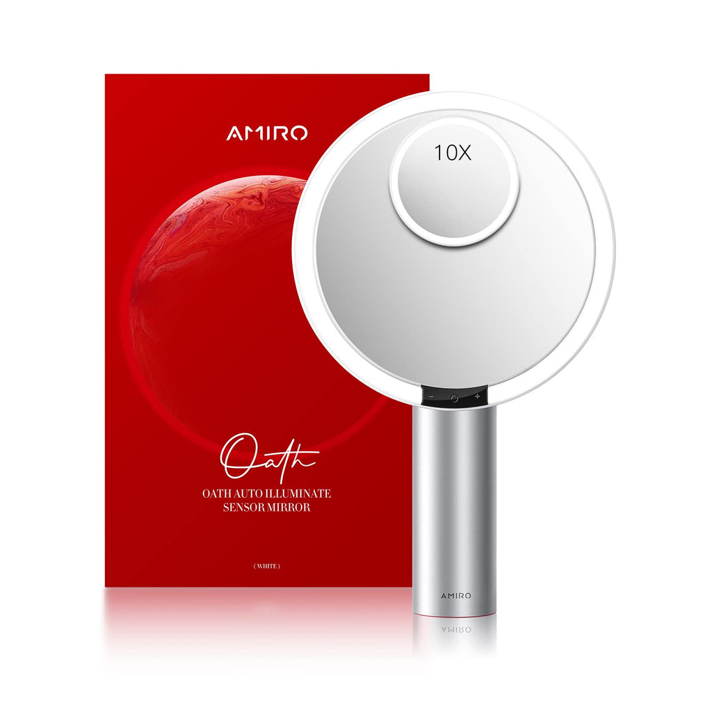 AMIRO 9-Inch Lighted Makeup Mirror with Smart Sensor and Touch Control