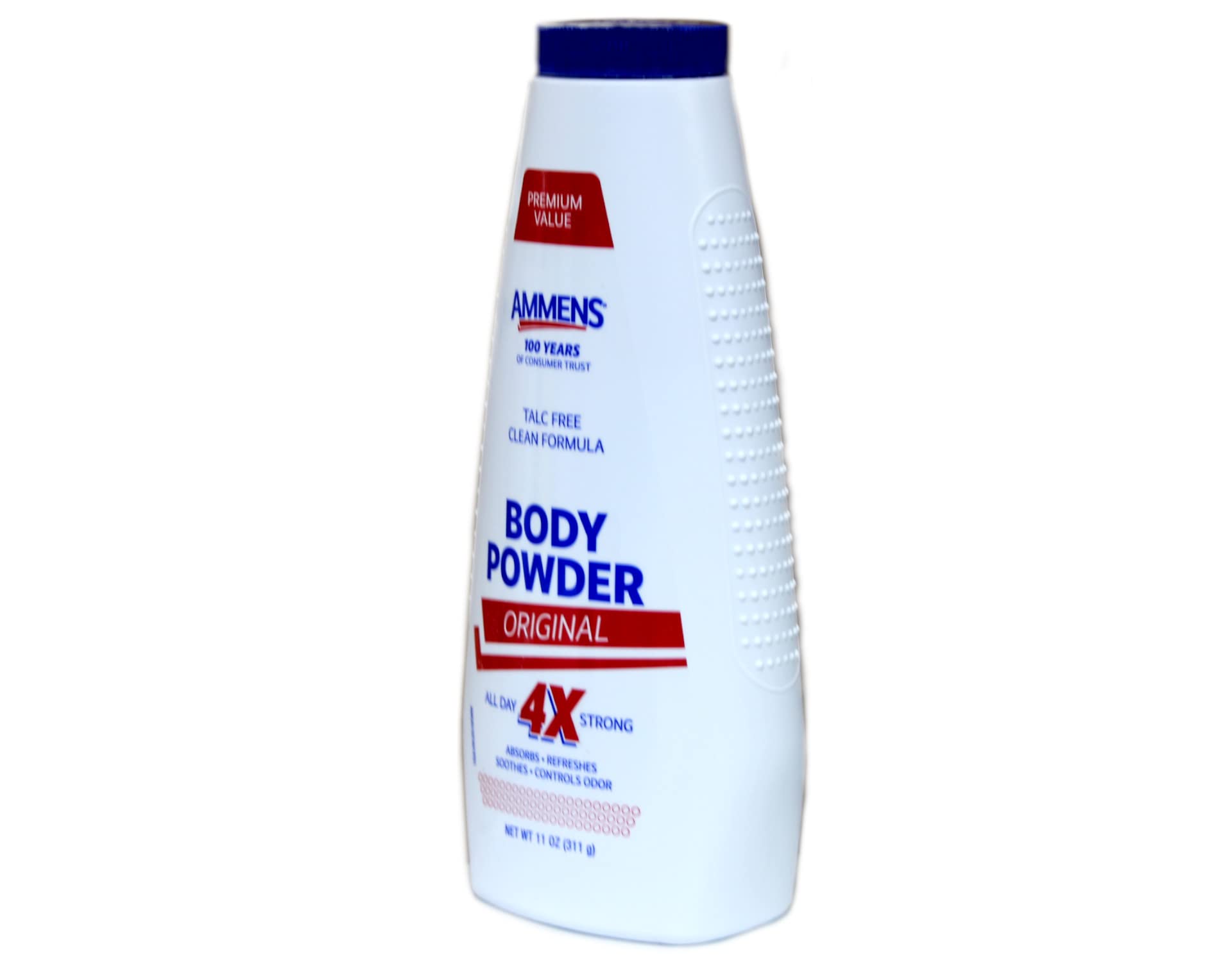 Ammens Body Powder Original – Talc-Free Clean Formula, 11 oz, Pack of 2 | All-Day 4X Protection