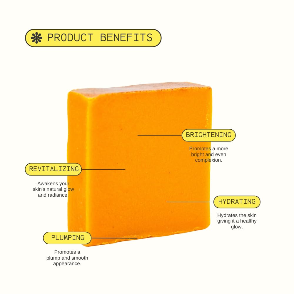 Turmeric Skin Cleansing Soap – Ammoya Naturals | Natural Glow Face & Body Cleanser (2 Bars, 4.5 oz)