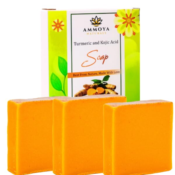 Turmeric Skin Cleansing Soap – Ammoya Naturals | Natural Glow Face & Body Cleanser (2 Bars, 4.5 oz)